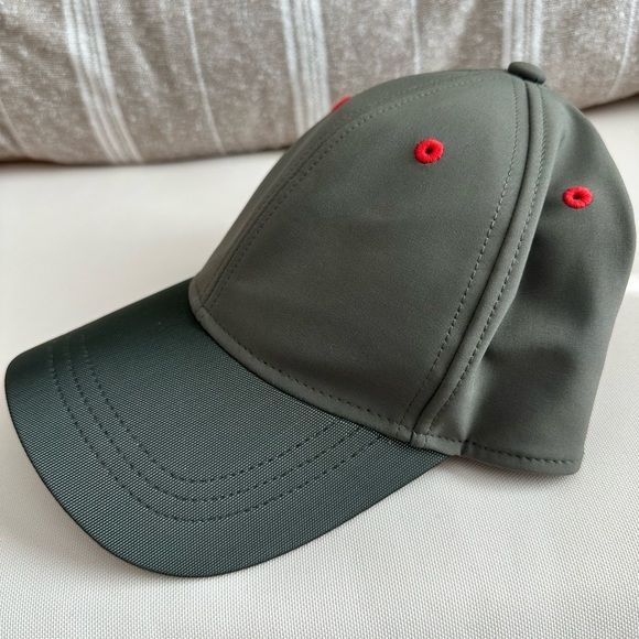 lululemon athletica Olive Green Cap with Red Accents - Picture 1 of 4